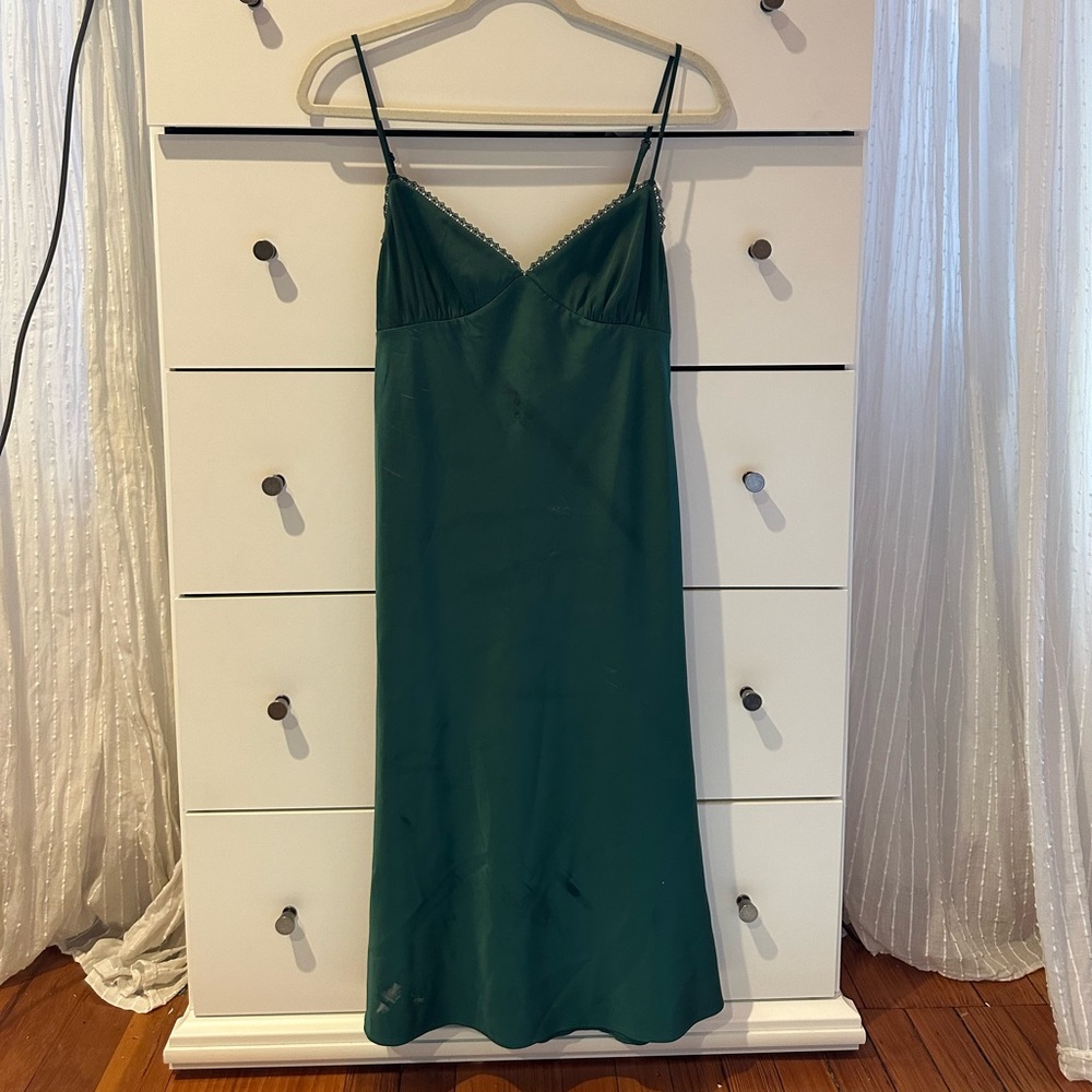 Aritzia hreen slip dress